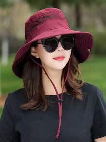 1pc Versatile Mountaineering Travel Sun Protection Cap, UV Protection & Cooling - Black - View 3