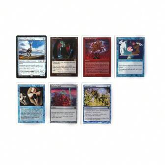 108 piezas de cartas de Magic The Gathering con núcleo negro que incluyen tierras duales, tierras de búsqueda y tierras de choque como cartas proxy