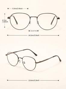 1 副时尚个性化新款金属光学镜架，男女通用