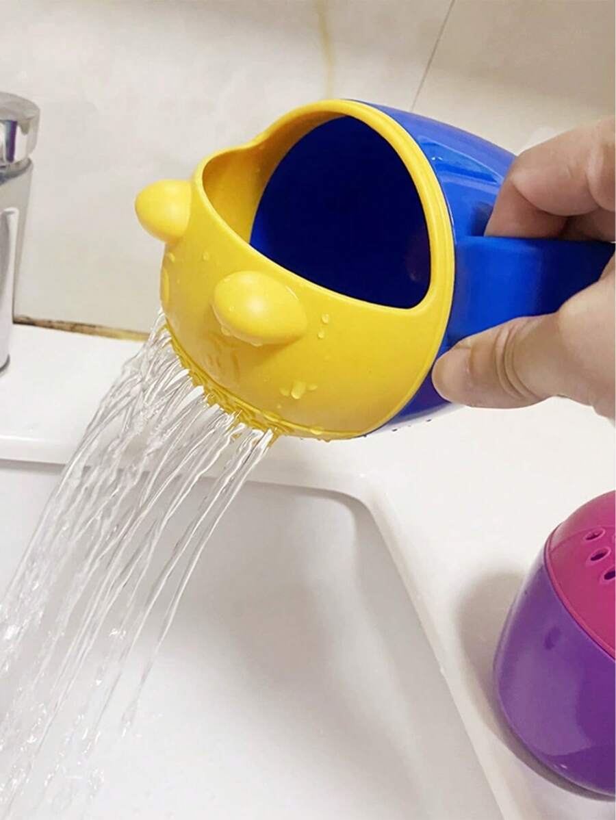 Folding Z 1 件装卡通熊造型婴儿沐浴杯洗发水冲洗器家居浴室装饰