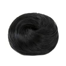 Messy Bun Hair Piece Curly Hair Bun Extensions With Straight Tails Hair Scrunchies Ponytail Hairpieces For Women