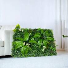 1 件人造垫绿化板修剪树篱植物，隐私树篱屏风适用于户外花园后院围栏围栏隐私屏风和室内墙壁装饰