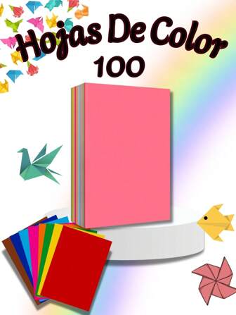 Hojas De Color C/100 Paquete De Colores Surtidos