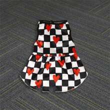 Vestido de gato para San Valentín, bonito vestido de princesa con estampado de corazón para primavera y otoño, transpirable y para perro. - Negro - Ver 5