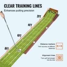 Golf Putting Mat, 1-5 Hole Indoor Golf Putting Green, Wrinkle-Free Golf Training Aid, Mini Golf Set With Auto-Ball Return, Alignment Guide, 3 Balls, Wood Base, Game Practice Gift For Home Office - 5 Hole, Wrinkle-free, Auto-ball Return, 3 Ball - View 4
