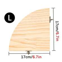 Soporte de Percha de Madera para Pájaros, Estante Rectangular en Forma de Abanico, Tablero para Periquitos, Suministros para Jaula de Hamster - 10 centímetros - Ver 6