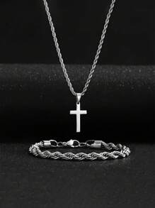 3 件青少年手表套装：经典手表 + 时尚手链 + 高级项链，专为青少年打造，每一个细节都散发着非凡的优雅，随时提升您的整体自信外观