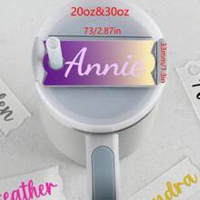 Personalized Acrylic Name Cup Tag,Custom Script Lettering For Tumbler Accessory, Creative Drinkware Decoration, Ideal Birthday Gift 1pc Multi-Functional, Easy To Clean,Reusable,Ornamental Exquisite
