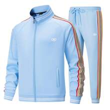 Conjunto de chandal para hombres, chándal de entrenamiento para hombres, ropa de sudadera - Celeste - Ver 1