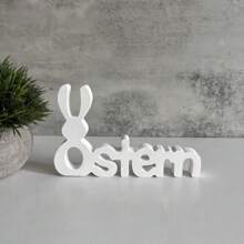 Moule en silicone en forme de lettres de Pâques, moule en plâtre et en résine pour lapin, lettre anglaise, décoration pour la maison, fait-main