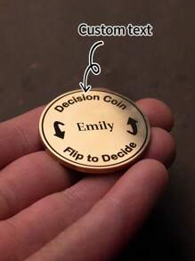 1PC1 Customized Metal Decision Coins - Creative Gifts With Personalized Children's Names, Birth Commemorative Coins Boys Girls Birthday Gifts - Multicolor - View 1