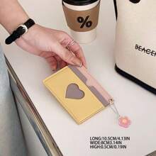 1pc Customizable Chic Dopamine INS Fashion Women's Card Holder Wallet, Short Style Multi-Card Slots Zipper Card Wallet With Multi-Colors