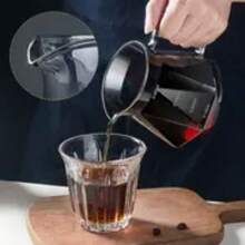 Elegant Diamond-Patterned Coffee Maker - Clear Glass Carafe, Heat-Resistant & Easy To Clean(Only The Cup) - Grey - View 2