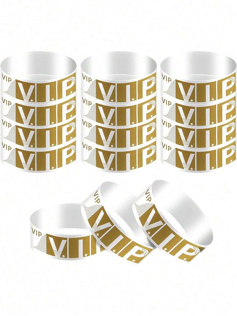 50/100pcs Waterproof Paper Wristbands For Events Customers, Identification Wristbands Lightweight VIP Paper Adhesive Bracelets For Events Concerts Clubs Festivals