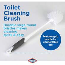 Clorox Toilet Bowl Brush & Plunger Combo Set With Storage Caddy-Toilet Plunger For Bathroom, Bathroom Organizers & Storage, Bathroom Accessories, Toilet Unlogger, Long Handled Toilet Brush - 白色/灰色 - 查看 4