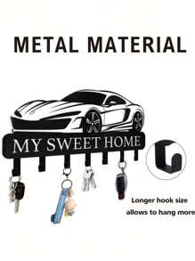 CIF BUY Custom Sign.Tailor-Crafted Wall Key Holder - Bespoke Metal Key Rack Inspired By Sports Cars, Equipped With Hooks. A Perfect Wall-Mounted Choice And A Splendid Gift For Kitchens, Entrances And Other Areas Picture Frame Hooks, Wall Picture Frame, Wall Hooks Self Adhesive, Hooks, Hook, Wall Hooks, Bathroom, Towel Holder, Hooks, Wall Hooks, Hooks, Wall Hook, Door Hanger