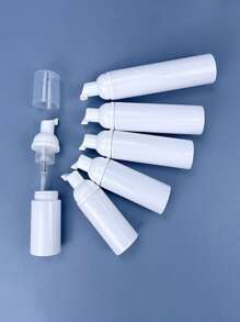 60毫升白色泡沫按压瓶，睫毛洗发水瓶，旅行泡沫按压瓶，空塑料瓶，可重复灌装迷你皂液器，适用于洗手液、睫毛洗发水、沐浴露，适合旅行、居家和学生返校使用