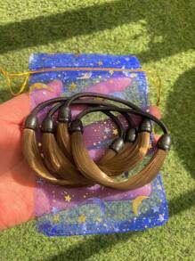 6 pièces Élastique pour Perruque Anneau de Cheveux Style Simple Corde de Cheveux Support de Queue de Cheval Accessoires de Cheveux Élégants pour Femmes et Filles, 5/4/3/2/1 pièce Convient pour usage quotidien, décontracté, sport, randonnée, yoga, fête, trajet, vacances, lavage du visage, maquillage, coiffure