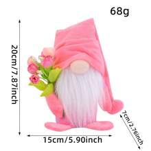 2 件套，母亲节郁金香小矮人挂饰，母亲节无脸老人家居装饰挂饰，送给妈妈的生日礼物，母亲节礼物家居窗饰挂饰 - 彩色 - 查看 2