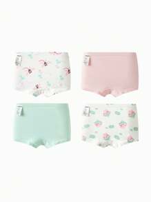 Balabala 4 paquetes de pantalones cortos tipo boxer para niñas, ropa interior antibacteriana para niñas jóvenes