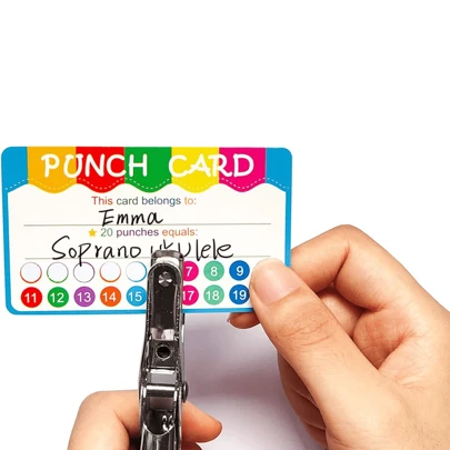 50pcs Punched Cards, Suitable For Classroom, Student Behavior Reward Punch Cards, Incentive Punch Cards, 50pcs Thank You Cards, I Hope This Makes You Smile, Thank You Cards, Shopping Thank You Cards For Customers