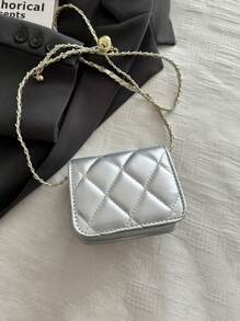 Fashionable Structured Mini Shoulder Bag, Girls' Crossbody Purse For & Coins - A - View 6