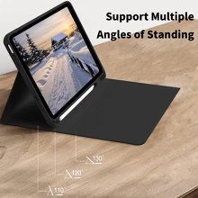黑色平板电脑保护套，带笔槽，兼容三星 Galaxy Tab / iPad / Redm iPad SE