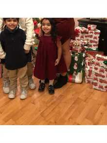 Vestido de color liso para niñas, sin mangas, holgado, estilo Y2k, hasta la rodilla - Burdeos - Ver 3