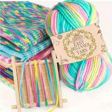 3 Bundles 5-Ply Gradient Color Acrylic & Wool Blended Yarn, Suitable For DIY Crochet And Knitting Sweaters, Scarves, Hats, 50g*3
