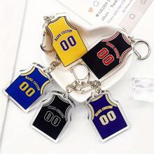 1pc Custom Name And Number Sports Keychain - Personalized Basketball Jersey Acrylic Keychain - Gift For Basketball Player - Memorable Unique Gift For Anniversary, Birthday And Wedding, Personalized Photo Keychain , Ideal For Christmas And Valentine's Day,House Warming Gifts, Mother's Day Gift, Father's Day Gift, Gift For Mom/Dad, Gift For Him/Boyfriend/Husband, Gift For Her/Girlfriend/Wife,Children's Gifts,School Supplies,Back To School,School Gift,For Office,For School,For Classroom,For Teacher Gifts,For University,For Colleague,For Dorm Rooms,For Teacher,For Boys And Girls,For Teenagers,Junior High School Students,Middle School Students,High School Senior High School Students,College Students,University Students,Freshman,Sophomore,Underclassmen - Basketball Jersey D Keychain - View 3