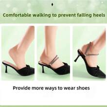 2pcs High Heel Non-Slip Diamond Shoelaces, Slouchy Shoe Buckle Chain For Sandals, No Installation Required
