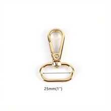 15pcs Gold-Color Accessory Pack, Including Metal Clasp Chain, 360° Rotatable Keychain Lobster Clasp, Oval Ring, Metal Spring Hook, Suitable For DIY Crafts And Wallet Making