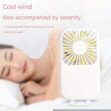 Mini ventilador de mano con batería, ventilador personal portátil pequeño, ajustable de velocidad, recargable por USB, diseño lindo, ventilador potente para pestañas, para uso en el hogar, oficina, coche, exterior, viajes, verano, playa