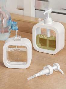 1 pezzo Dispenser portatile in schiuma, adatto per lozione, sapone, grande bottiglia di sapone liquido senza aria, compatibile con lozione, detersivo per bucato, shampoo, bagnoschiuma, sapone per le mani, con pompa per shampoo, balsamo, bagnoschiuma, per bagno e doccia, bottiglia di ricarica per lozione, bottiglia vuota per oli essenziali, contenitore cosmetico ricaricabile