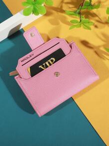 Vintage Solid Color Short Wallet Portable Bifold Coin Purse Women's Credit Card Holder Wallet Purse Wallet Mini Wallet Small Wallet