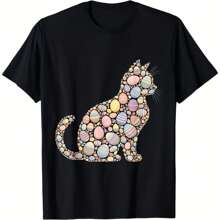 Happy Easter Day 2025 Funny Girls Cat Easter Day Women T-Shirt
