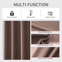 Ystyle Curtains Set Of 2, Thermal Curtain Cold Protection, Outdoor Curtain Weatherproof With Eyelets, Blackout Curtain, Opaque Curtains, Curtains Living Room, Thermal Curtain Heat Protection - 酒紅色 - 查看 5