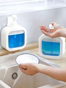 1 pezzo Dispenser portatile in schiuma, adatto per lozione, sapone, grande bottiglia di sapone liquido senza aria, compatibile con lozione, detersivo per bucato, shampoo, bagnoschiuma, sapone per le mani, con pompa per shampoo, balsamo, bagnoschiuma, per bagno e doccia, bottiglia di ricarica per lozione, bottiglia vuota per oli essenziali, contenitore cosmetico ricaricabile