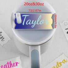 Personalized Acrylic Name Cup Tag,Custom Script Lettering For Tumbler Accessory, Creative Drinkware Decoration, Ideal Birthday Gift 1pc Multi-Functional, Easy To Clean,Reusable,Ornamental Exquisite