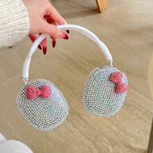 水钻蝴蝶装饰 AirPods Max 保护壳，彩色闪亮防震 TPU 外壳，兼容 AirPods Max