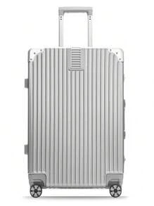 20 英寸铝制框架硬壳随身行李箱 | 无锁拉链 + TSA 锁 | 静音 360° 轮子 | ABS+铝合金 | 防水 | 非常适合旅行、上学、露营、情人节礼物、圣诞节旅行、旅游 - 太空銀 - 查看 6