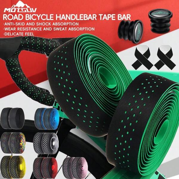 Fasce per manubrio di bicicletta, nastro antiscivolo per manubrio di bicicletta da corsa, fasce colorate per biciclette a scatto fisso, accessori per ciclismo