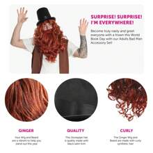 Adults Mr. Gum Inspired Costume Set – Quirky Storybook Character Outfit For Fancy Dress & Cosplay - Brown/White - View 2