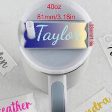 Personalized Acrylic Name Cup Tag,Custom Script Lettering For Tumbler Accessory, Creative Drinkware Decoration, Ideal Birthday Gift 1pc Multi-Functional, Easy To Clean,Reusable,Ornamental Exquisite