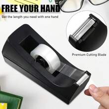 1pc Desktop Tape Dispenser, Non-Slip Base, Weighted Tape Roll Dispenser, Great For Office, Home And School (Tape Not Included)