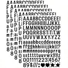 5 hojas de adhesivos de letras pequeñas - Pegatinas de letras y números de vinilo autoadhesivas para manualidades, señales al aire libre, buzones, ventanas, puertas, coches, tableros de anuncios - Multicolor - Ver 8