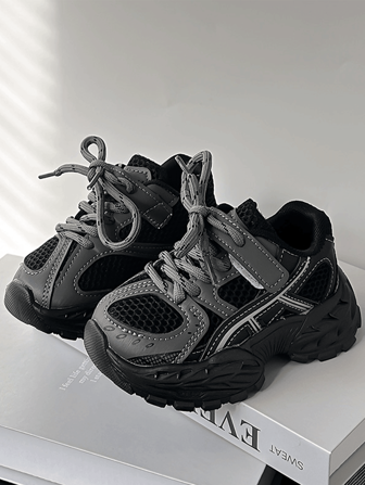 Children Sports Shoes, Solid Color, Minimalist Style, Suitable For Boys And Girls, Spring/Summer/Autumn/Winter, Breathable, Anti-Slip Wear-Resistant