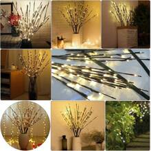 1pc Slivery Warm Luminous Birch Branch Decorative Light. Battery Powered Simulated Artificial Branches For Indoor, Wedding, Party, Home Decoration Festivals