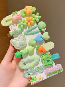 14pcs Kids Princess Cartoon Bow Hair Clips, Cute High-Quality Butterfly Hair Clips For Girls, No Card Paper Packaging