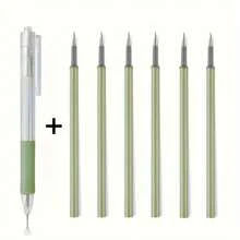 7 件套艺术美工刀笔套装适用于贴纸剪贴簿切割工具快递盒刀学校用品 DIY 工艺用品 - 彩色 - 查看 13